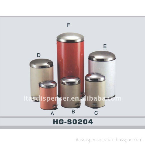 metal foot step trash cans